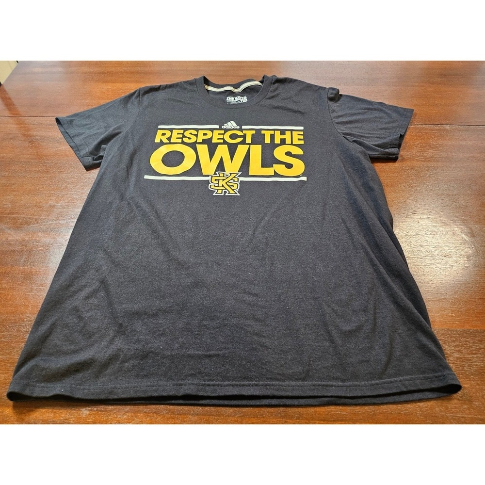Adidas T-Shirt Mens XL Gray Kennesaw State University Respect The Owls Graphic